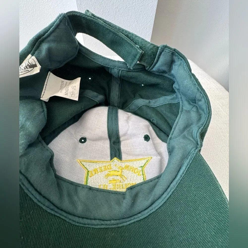 John Deere Trucker Hat Green Logo 100% Cotton Adjustable